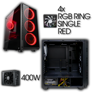 KASA AVANTRON  GAMING F8 350W-400W PSU 1X3.0 USB SINGLE RED